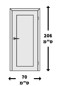 גודל דלת שירותים